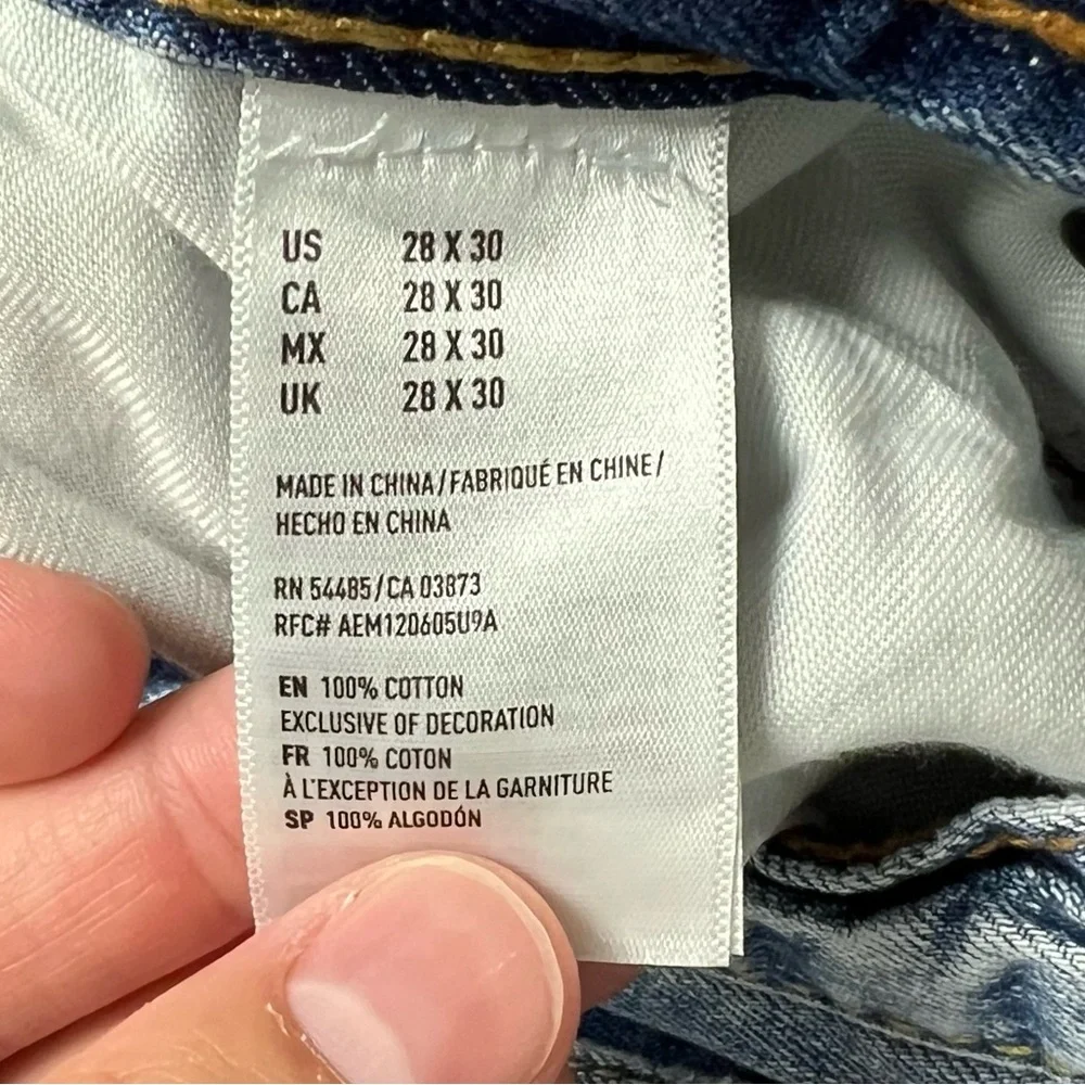 American Eagle Outfitters Men's Blue Straight Jeans - Picture 4 of 4